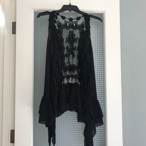 Lacy Black vest